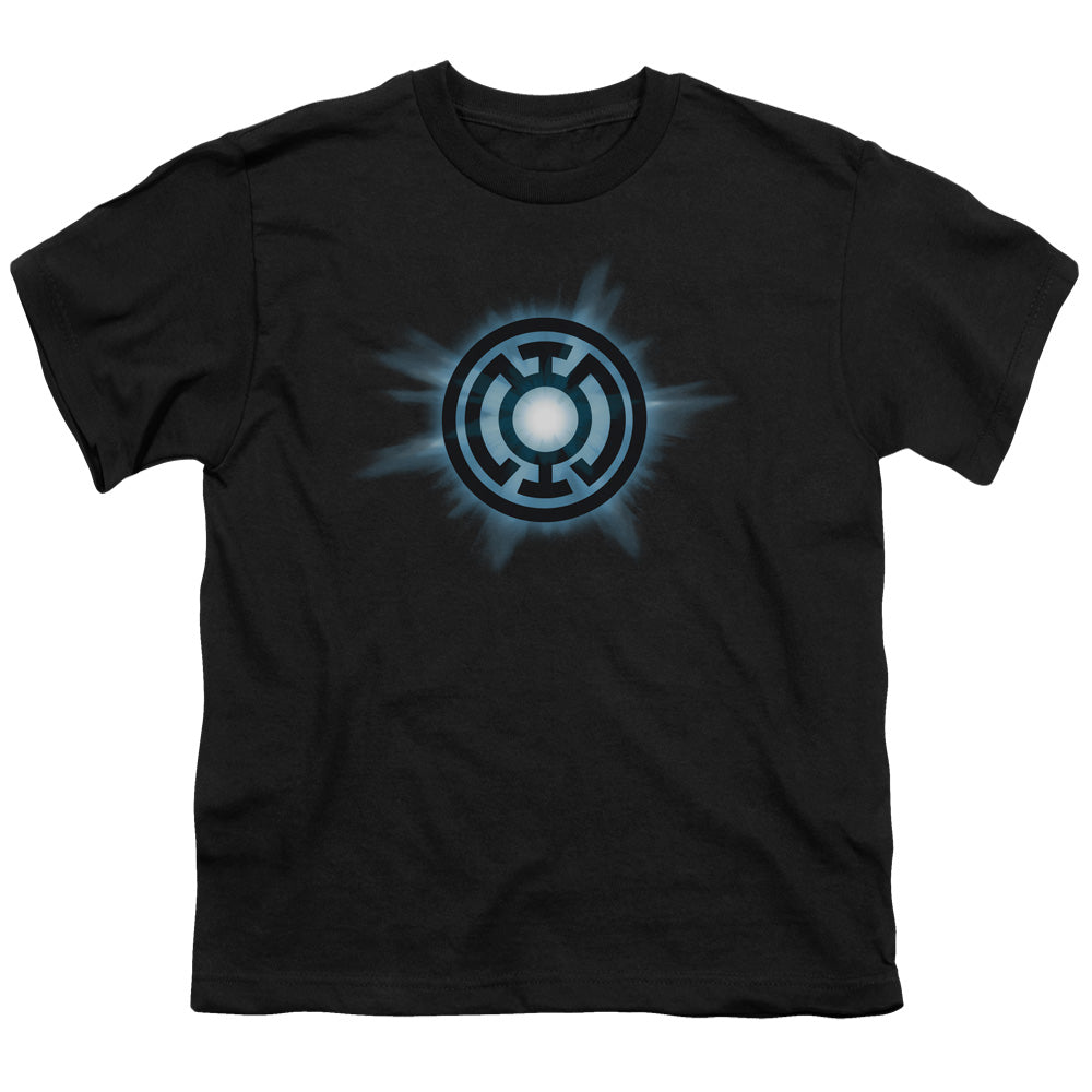 Green Lantern - Blue Glow - Short Sleeve Youth 18/1 - Black T-shirt