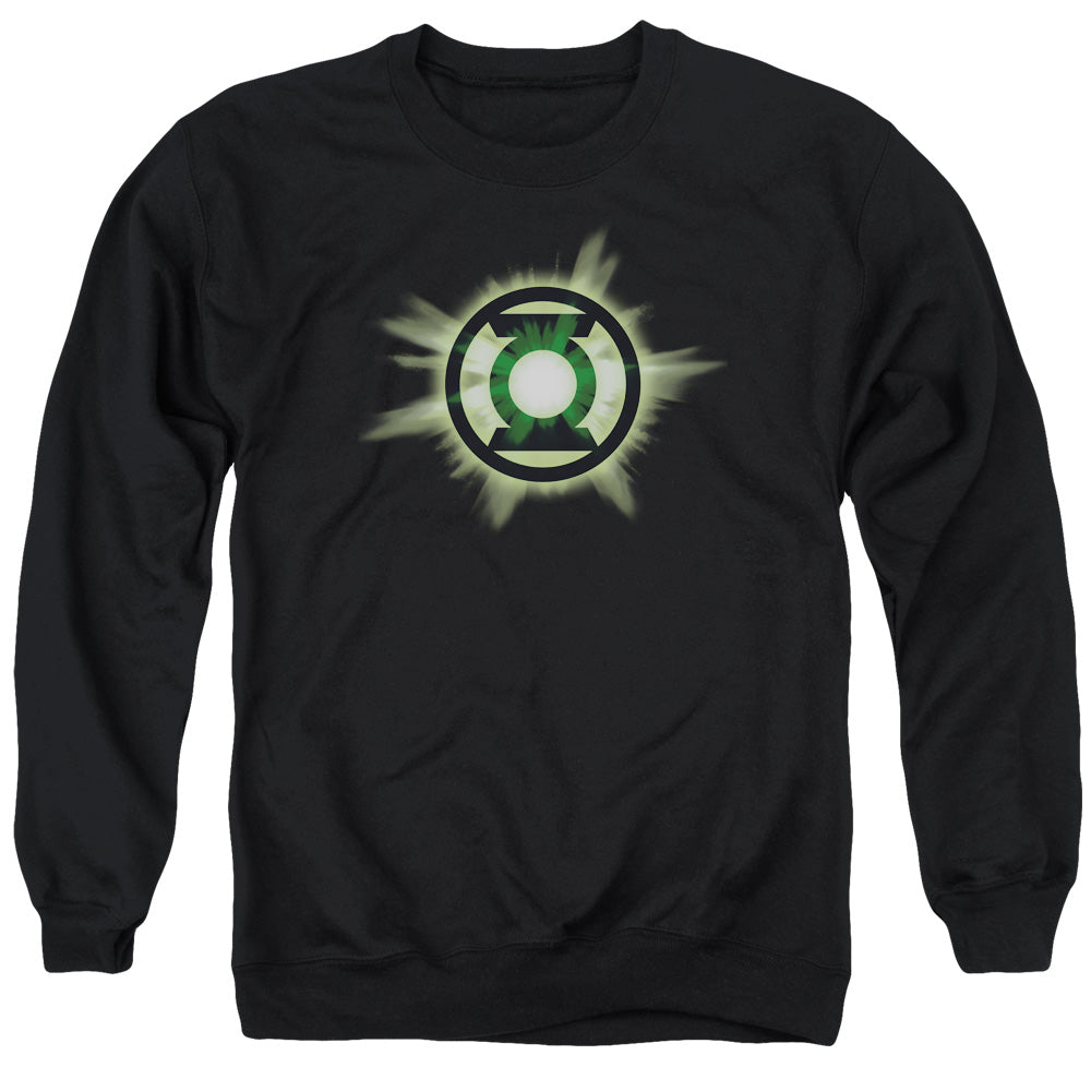 Green Lantern - Green Glow - Adult Crewneck Sweatshirt - Black