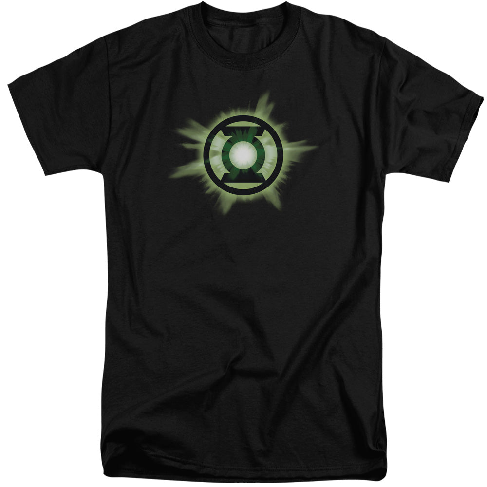 Green Lantern - Green Glow - Short Sleeve Adult Tall - Black T-shirt