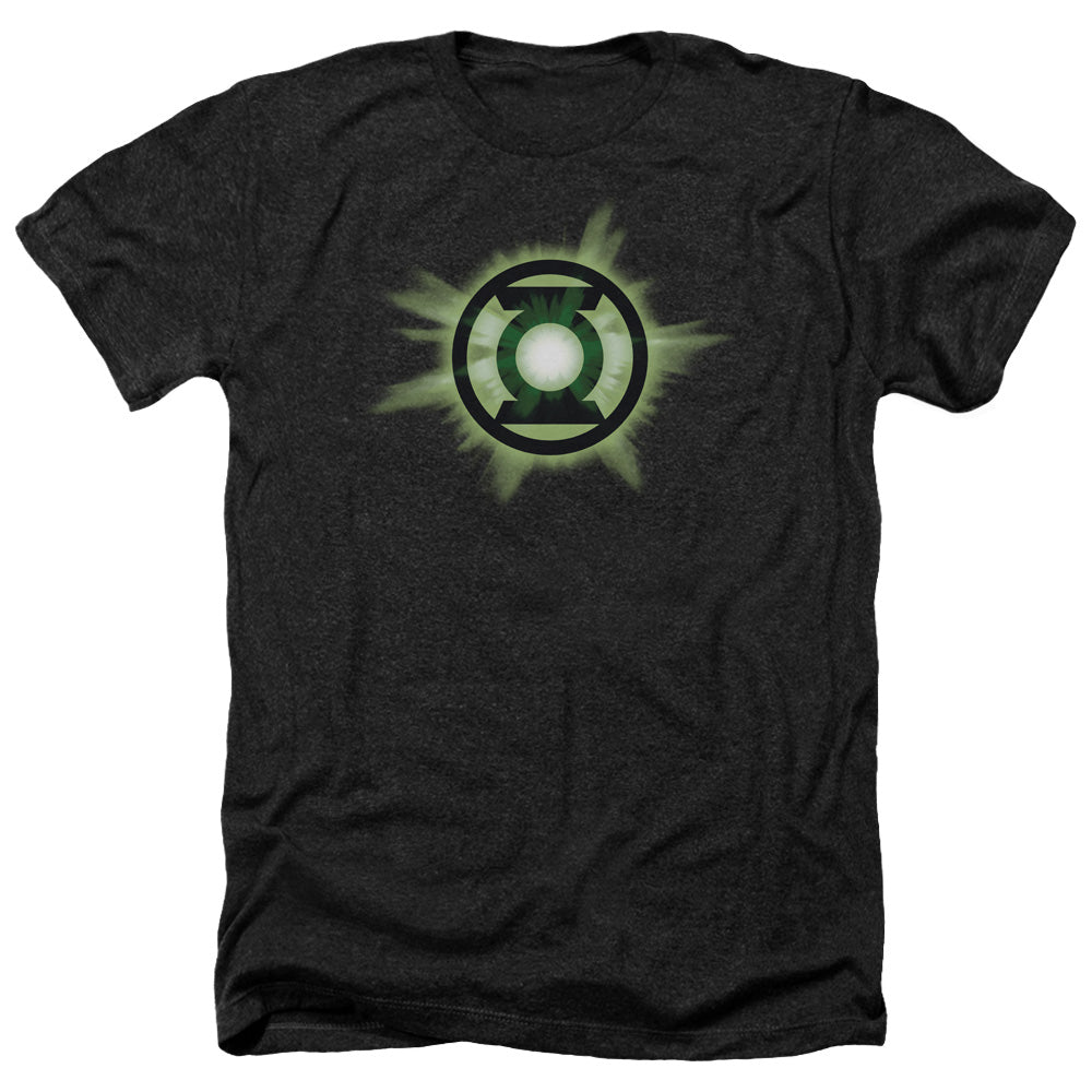 Green Lantern - Green Glow - Adult Heather - Black
