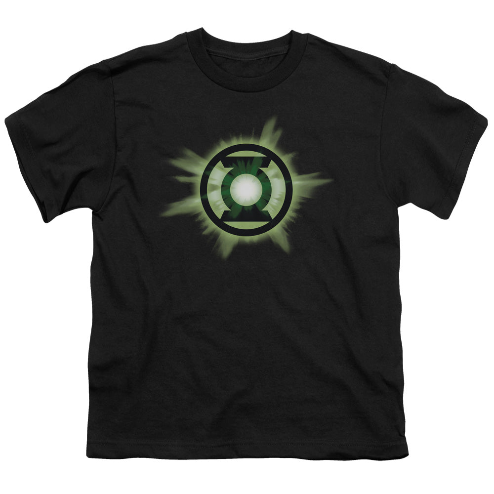 GREEN LANTERN GREEN GLOW - S/S YOUTH 18/1 - BLACK T-Shirt