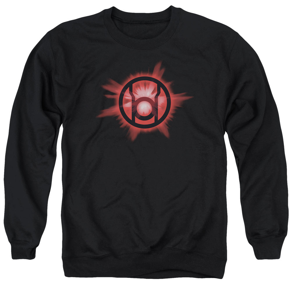 Green Lantern - Red Glow - Adult Crewneck Sweatshirt - Black