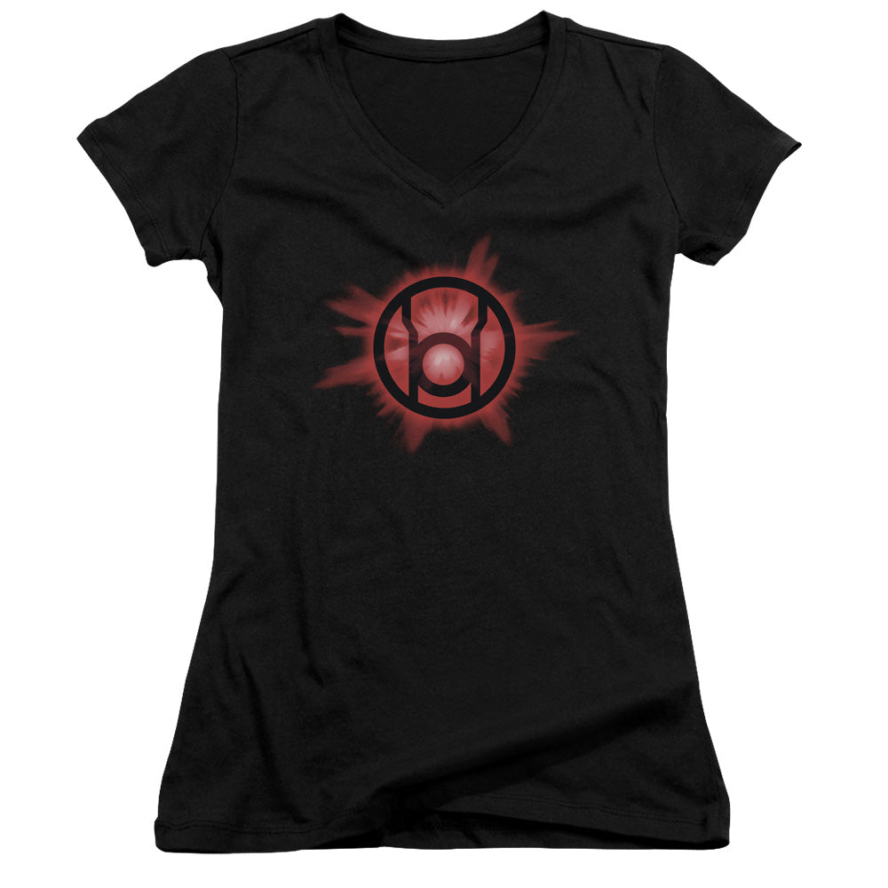 Green Lantern - Red Glow - Junior V-neck - Black