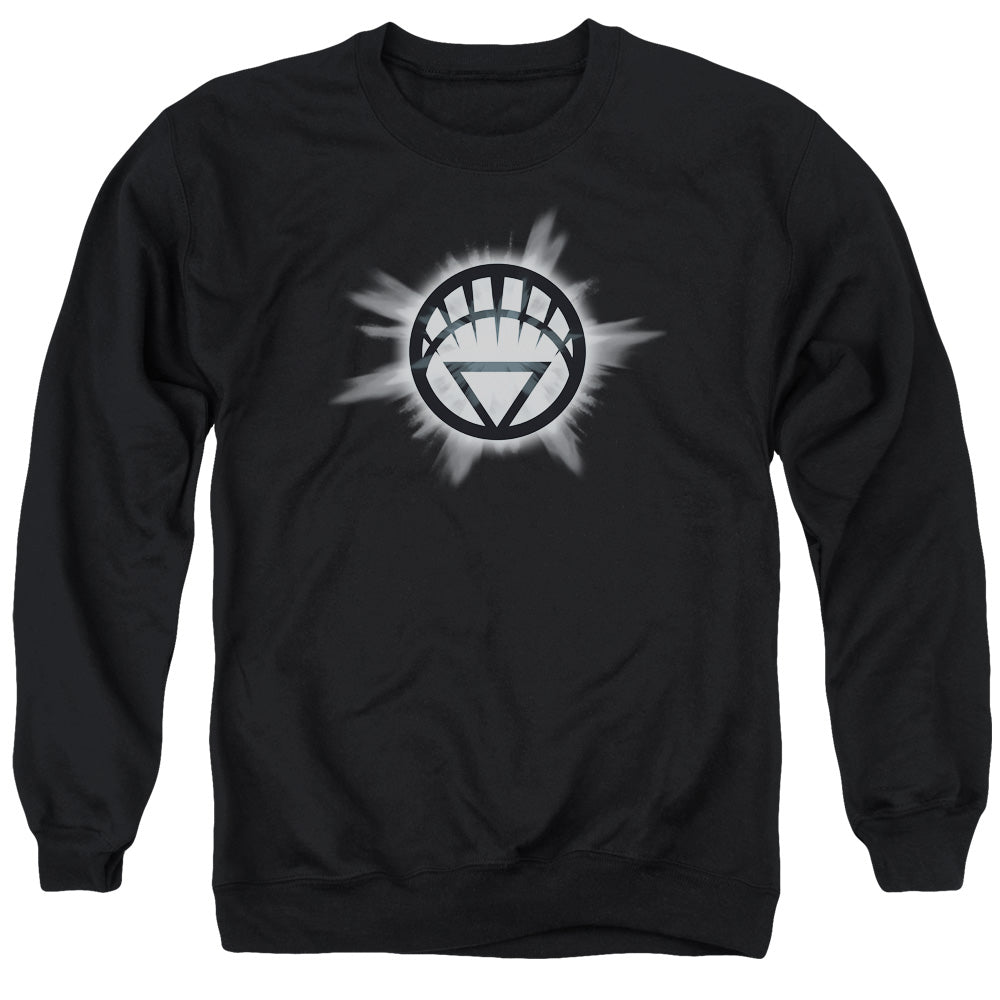 Green Lantern - White Glow - Adult Crewneck Sweatshirt - Black