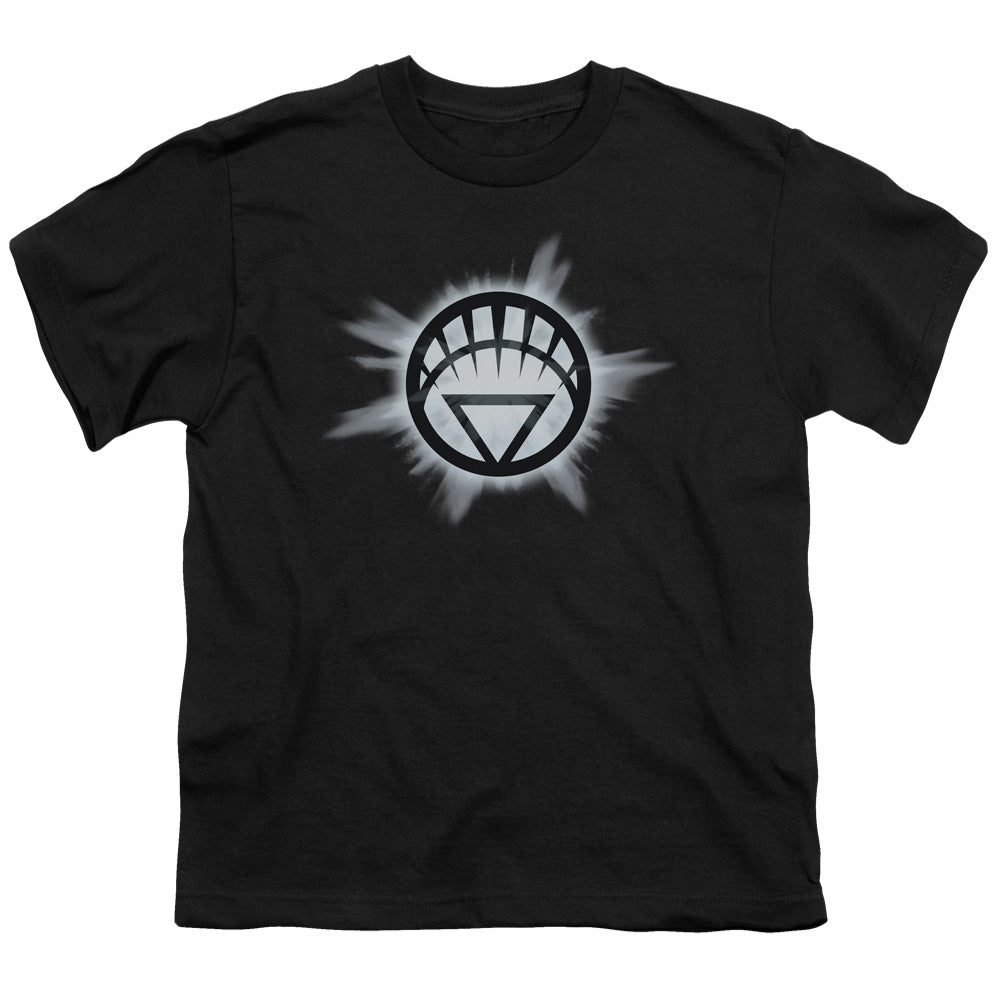 Green Lantern - White Glow - Short Sleeve Youth 18/1 - Black T-shirt