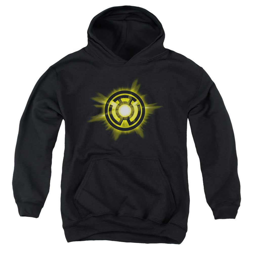 Green Lantern - Yellow Glow - Youth Pull-over Hoodie - Black