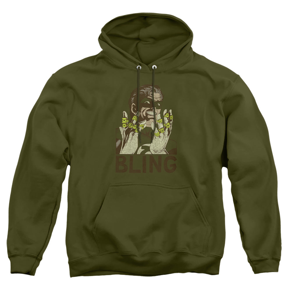 Green Lantern - Bling Bling - Adult Pull-over Hoodie - Military Green
