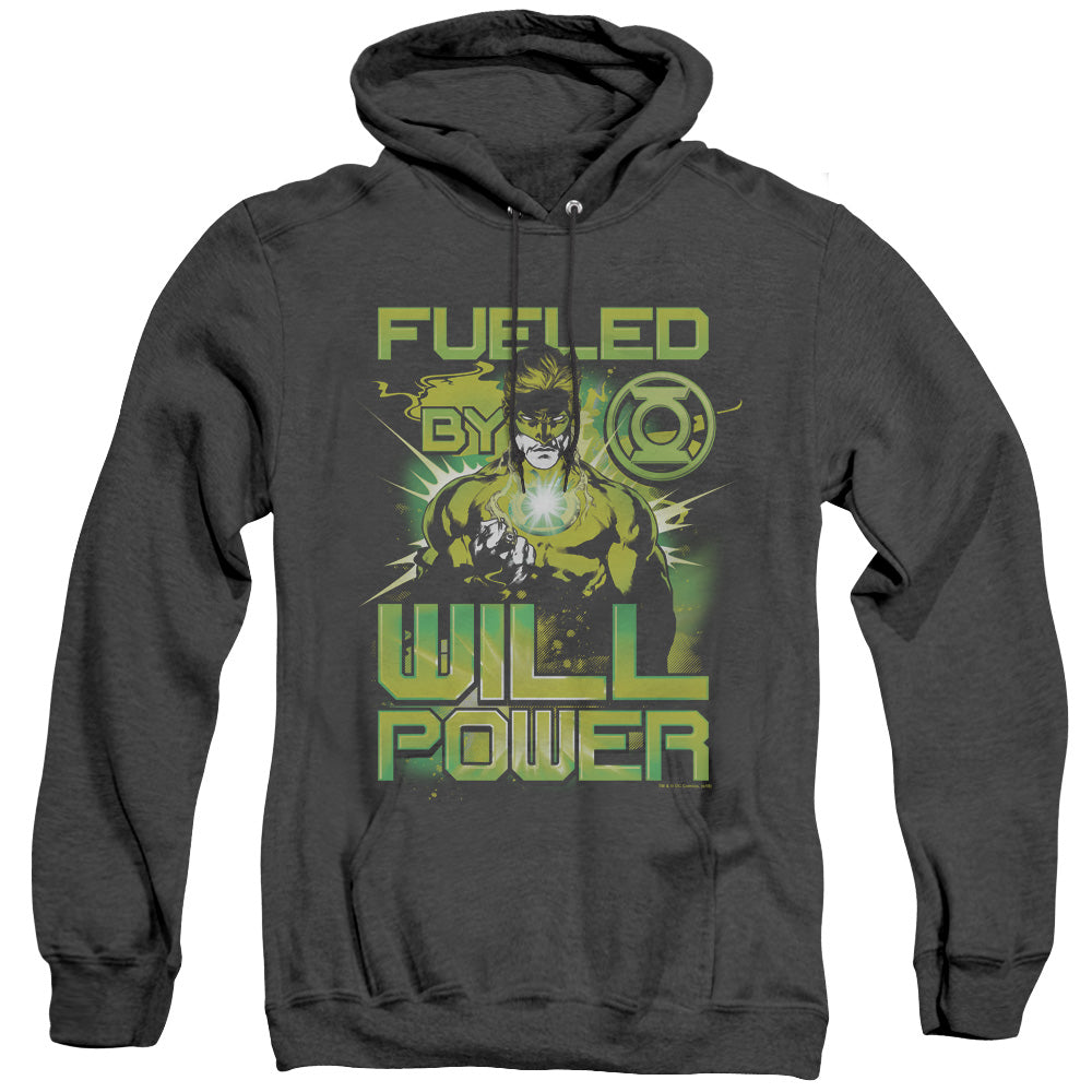 Green Lantern - Fueled - Adult Heather Hoodie - Black