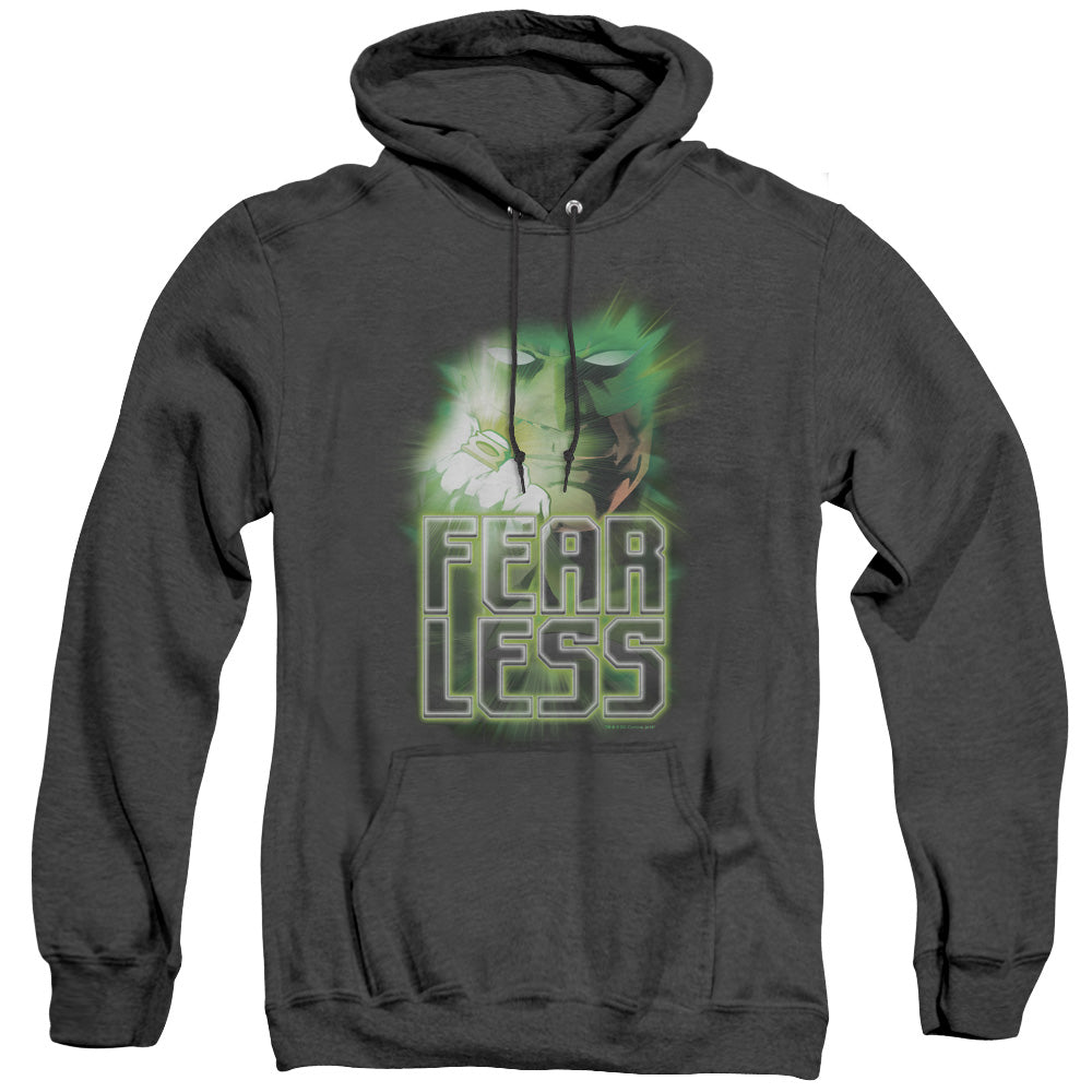 Green Lantern - Fearless - Adult Heather Hoodie - Black