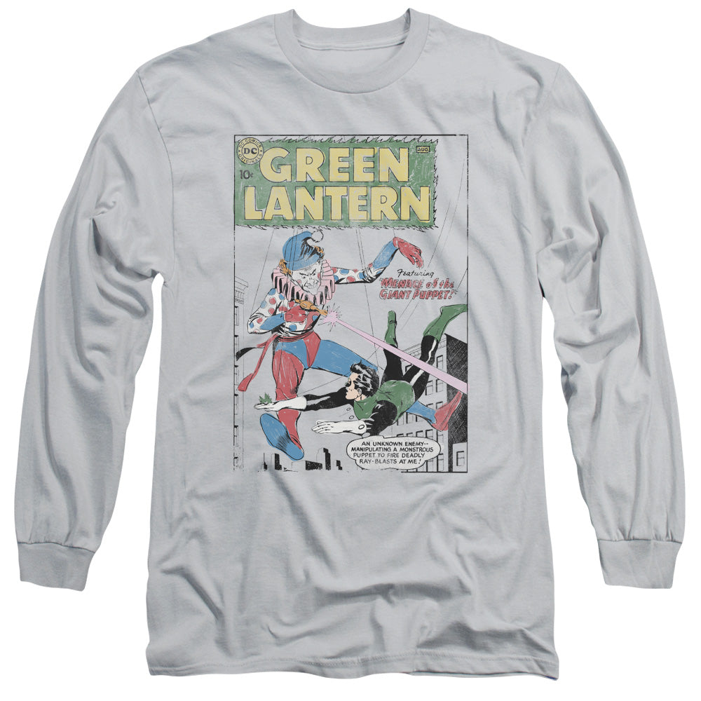 Green Lantern - Puppet Menace - Long Sleeve Adult 18/1 - Silver T-shirt