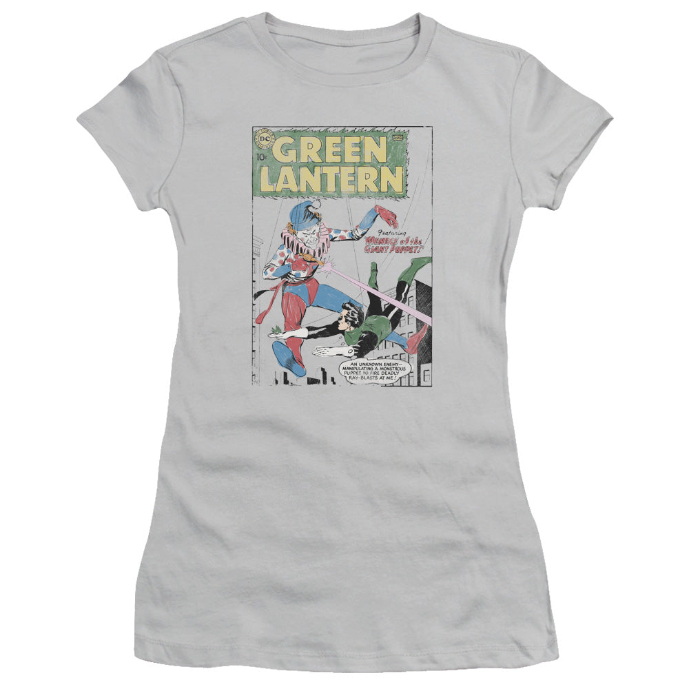 Green Lantern - Puppet Menace - Short Sleeve Junior Sheer - Silver T-shirt