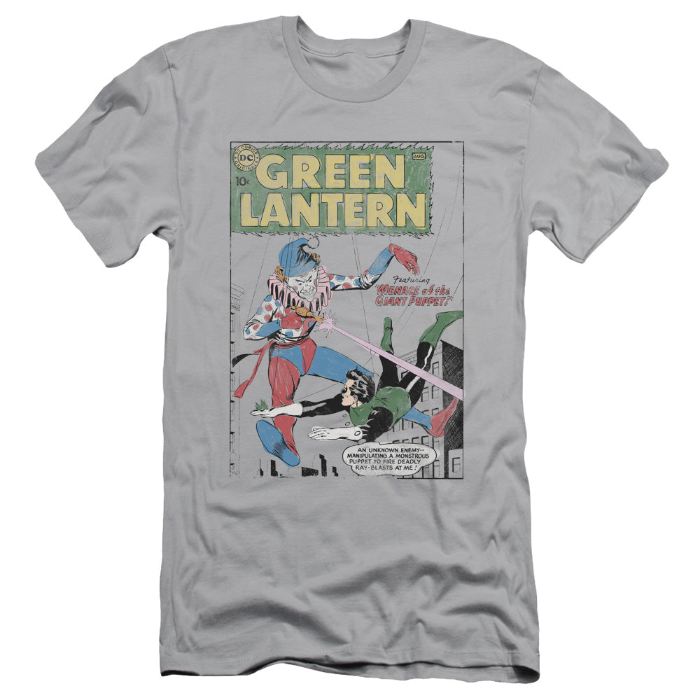 Green Lantern - Puppet Menace - Short Sleeve Adult 30/1 - Silver T-shirt