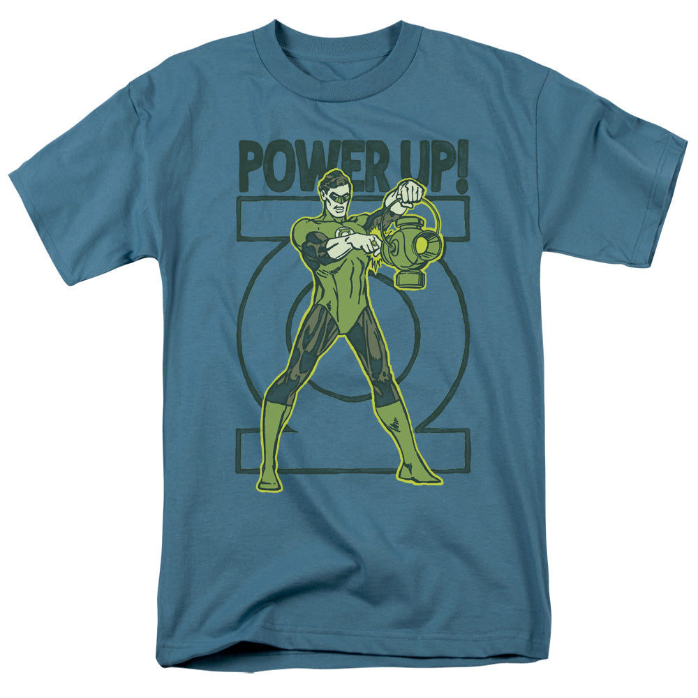 Green Lantern - Power Up - Short Sleeve Adult 18/1 - Slate T-shirt