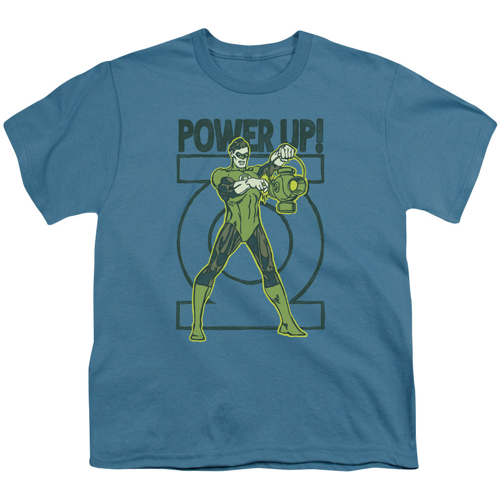 Green Lantern - Power Up - Short Sleeve Youth 18/1 - Slate T-shirt