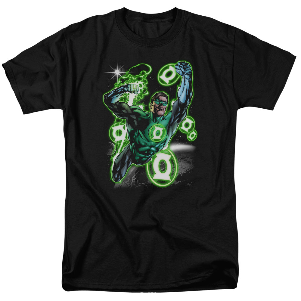 Green Lantern - Earth Sector - Short Sleeve Adult 18/1 - Black T-shirt
