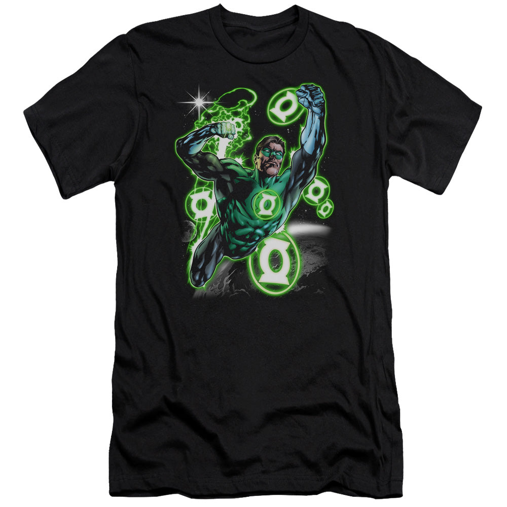 Green Lantern - Earth Sector-premuim Canvas Adult Slim Fit 30/1 - Black