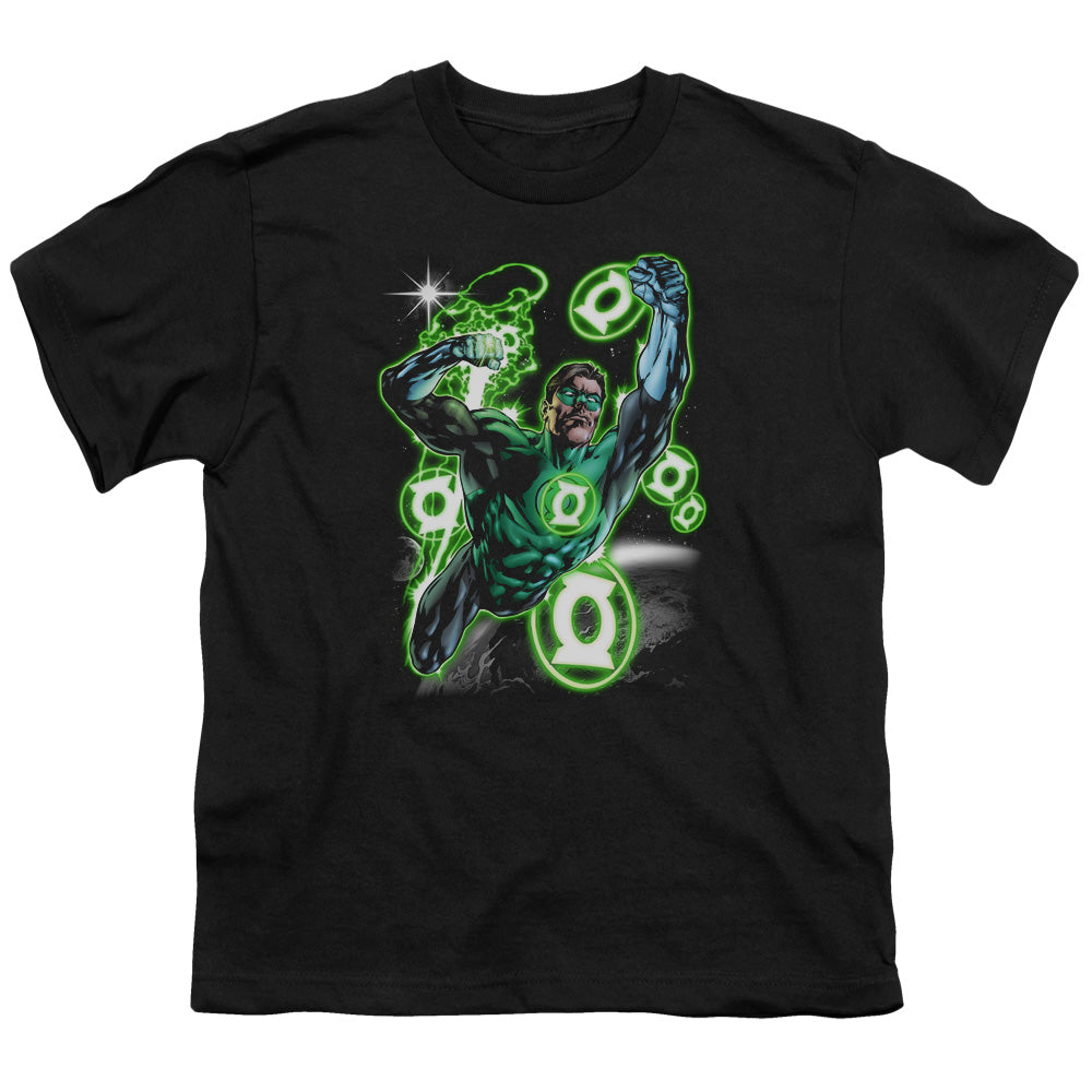 Green Lantern - Earth Sector - Short Sleeve Youth 18/1 - Black T-shirt