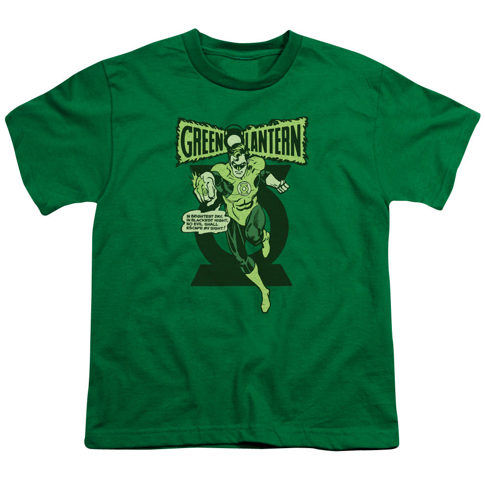 Green Lantern - Retro Oath - Short Sleeve Youth 18/1 - Kelly Green T-shirt
