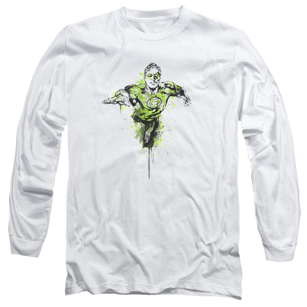 Green Lantern - Inked - Long Sleeve Adult 18/1 - White T-shirt
