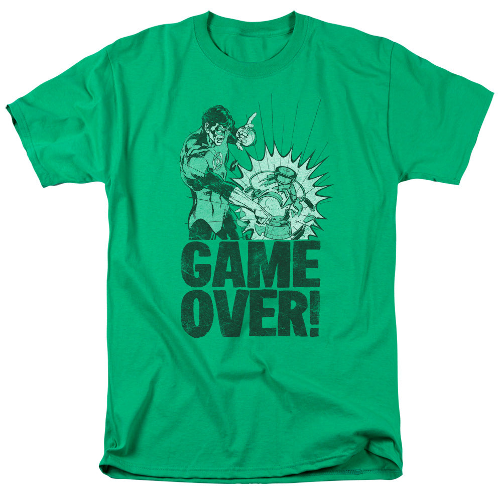 Green Lantern - Game Over - Short Sleeve Adult 18/1 - Kelly Green T-shirt