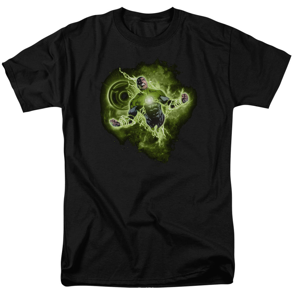 Green Lantern - Lantern Nebula - Short Sleeve Adult 18/1 - Black T-shirt