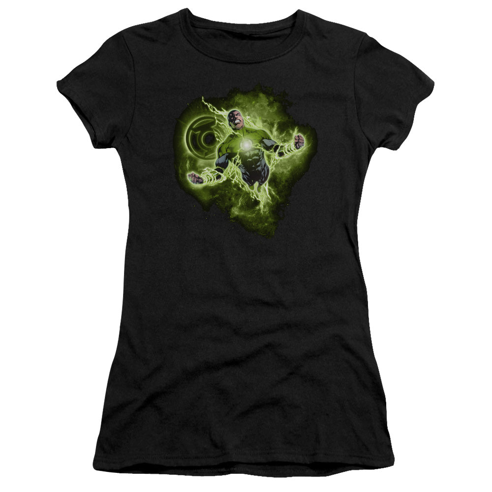 Green Lantern - Lantern Nebula - Short Sleeve Junior Sheer - Black T-shirt