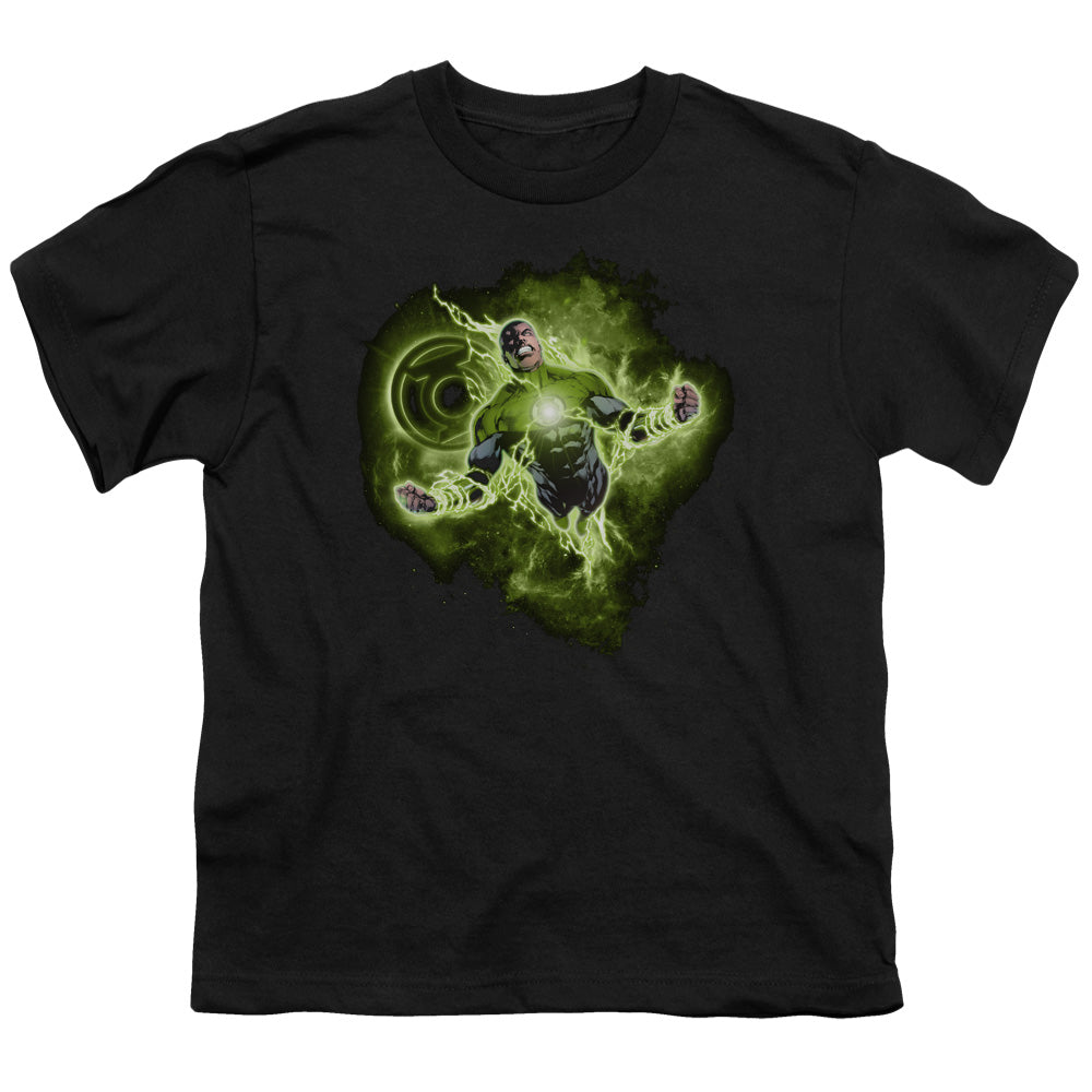 Green Lantern - Lantern Nebula - Short Sleeve Youth 18/1 - Black T-shirt