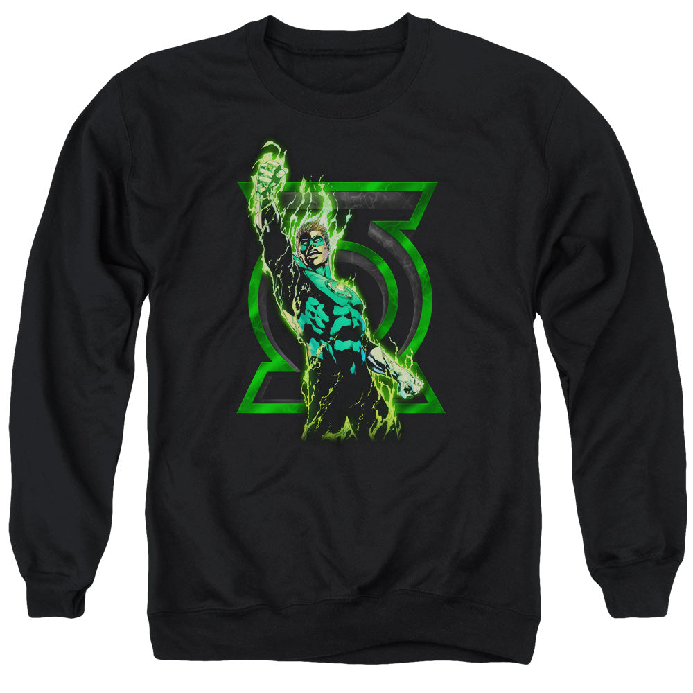 Green Lantern - Fully Charged - Adult Crewneck Sweatshirt - Black