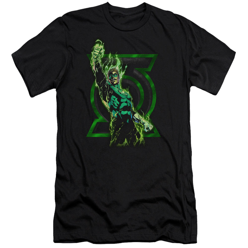 Green Lantern - Fully Charged - Short Sleeve Adult 30/1 - Black T-shirt