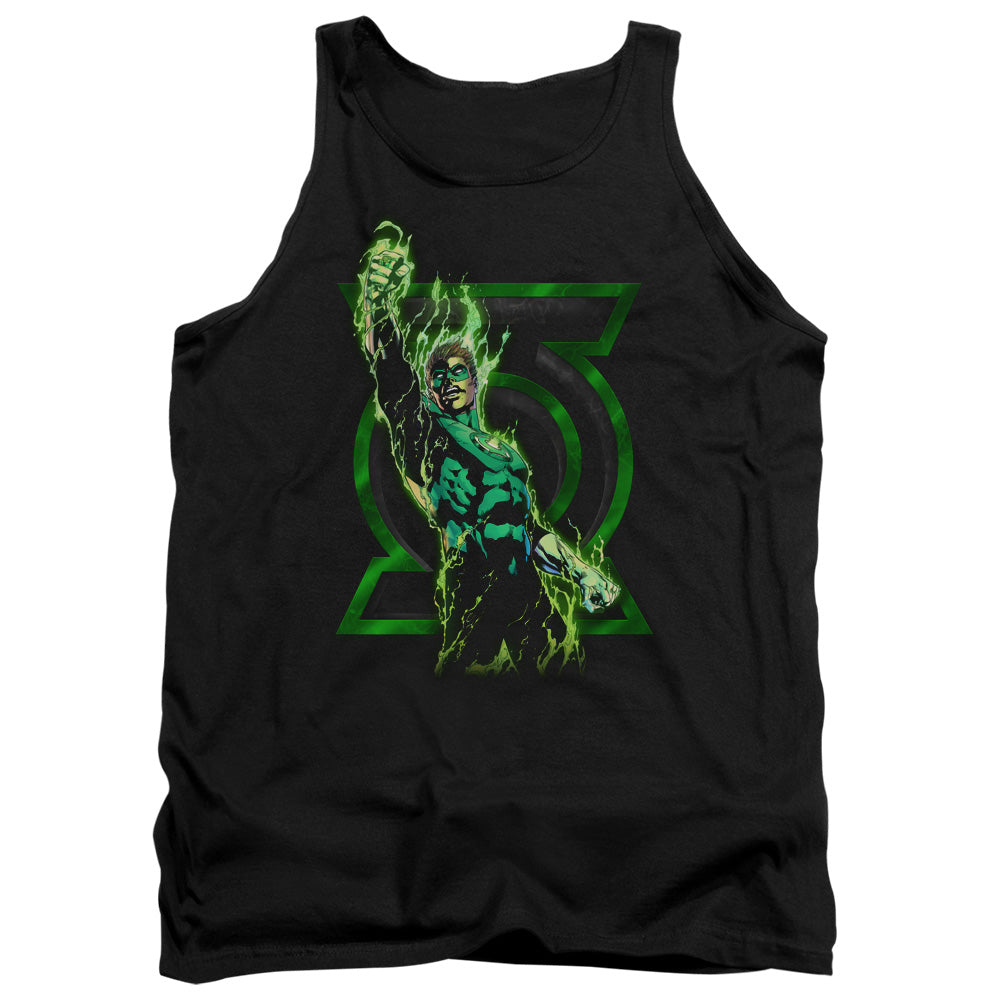 Green Lantern - Fully Charged - Adult Tank - Black