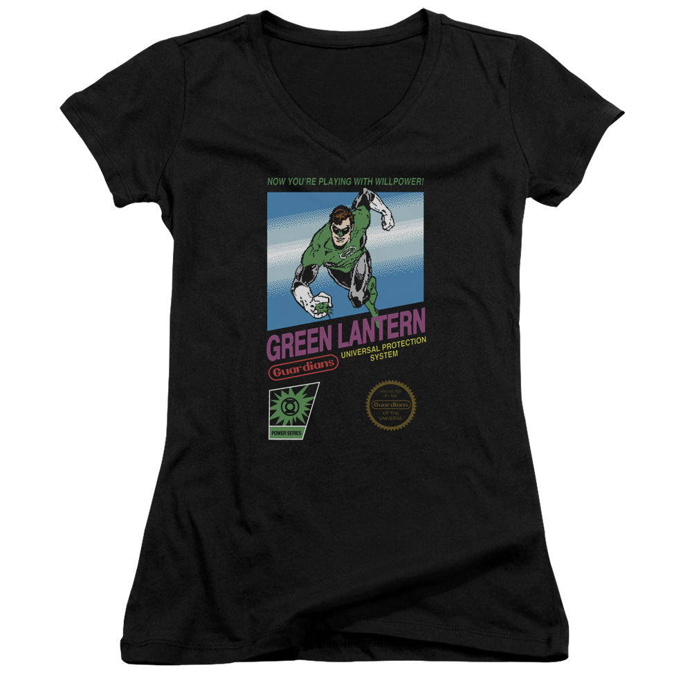 Green Lantern - Box Art - Junior V-neck - Black