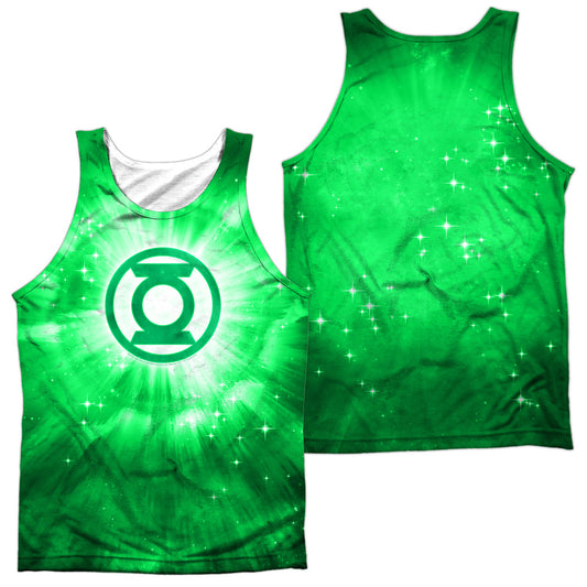 Green Lantern - Green Energy - Adult 100% Poly Tank Top - White