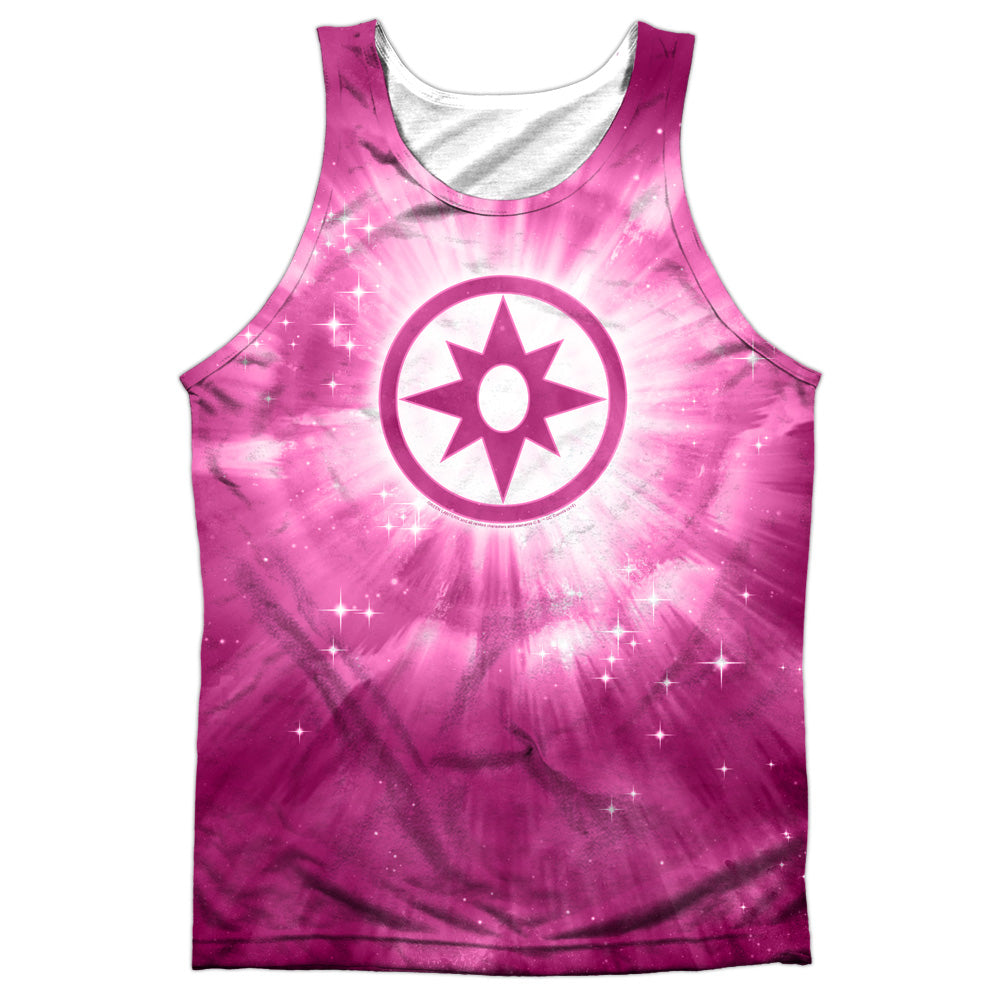 Green Lantern - Sapphire Energy - Adult 100% Poly Tank Top - White