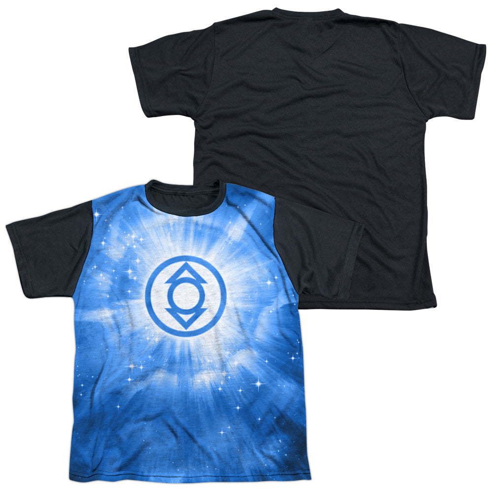Green Lantern - Indigo Energy - Short Sleeve Youth White Front Black Back - White T-shirt