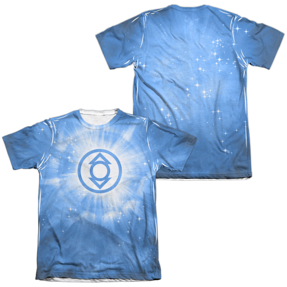 Green Lantern - Indigo Energy (Front/back Print) - Adult 65/35 Poly/cotton Short Sleeve Tee - White T-shirt