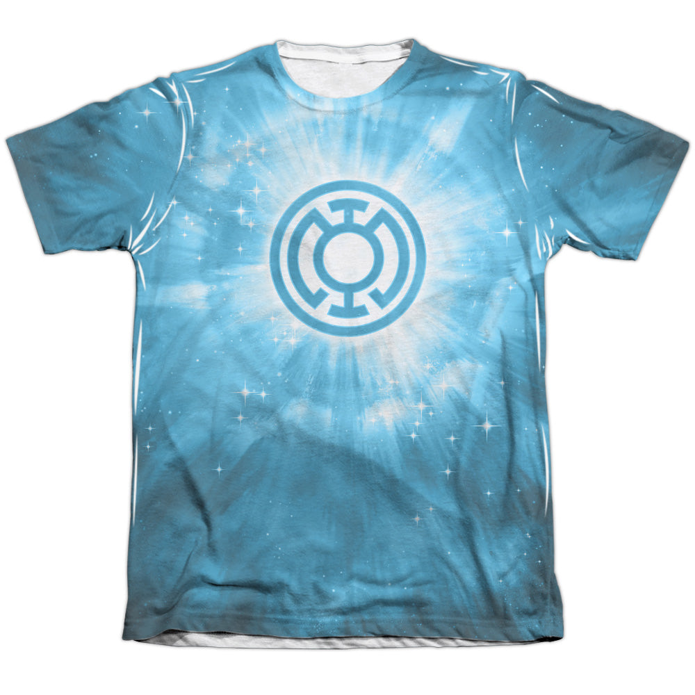 Green Lantern - Blue Energy - Adult 65/35 Poly/cotton Short Sleeve Tee - White T-shirt