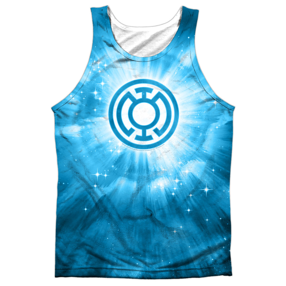 Green Lantern - Blue Energy - Adult 100% Poly Tank Top - White
