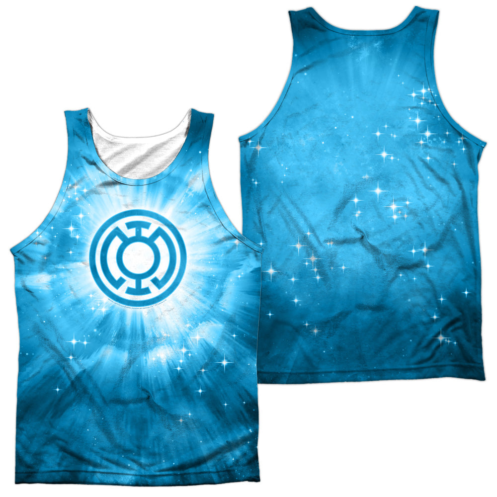 Green Lantern - Blue Energy - Adult 100% Poly Tank Top - White