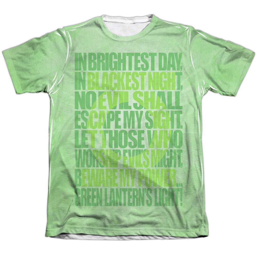 Green Lantern - Oath - Adult 65/35 Poly/cotton Short Sleeve Tee - White T-shirt