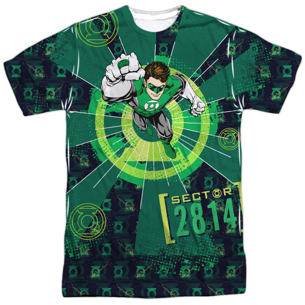 Green Lantern - Sector 2814 - Short Sleeve Adult Poly Crew - White T-shirt