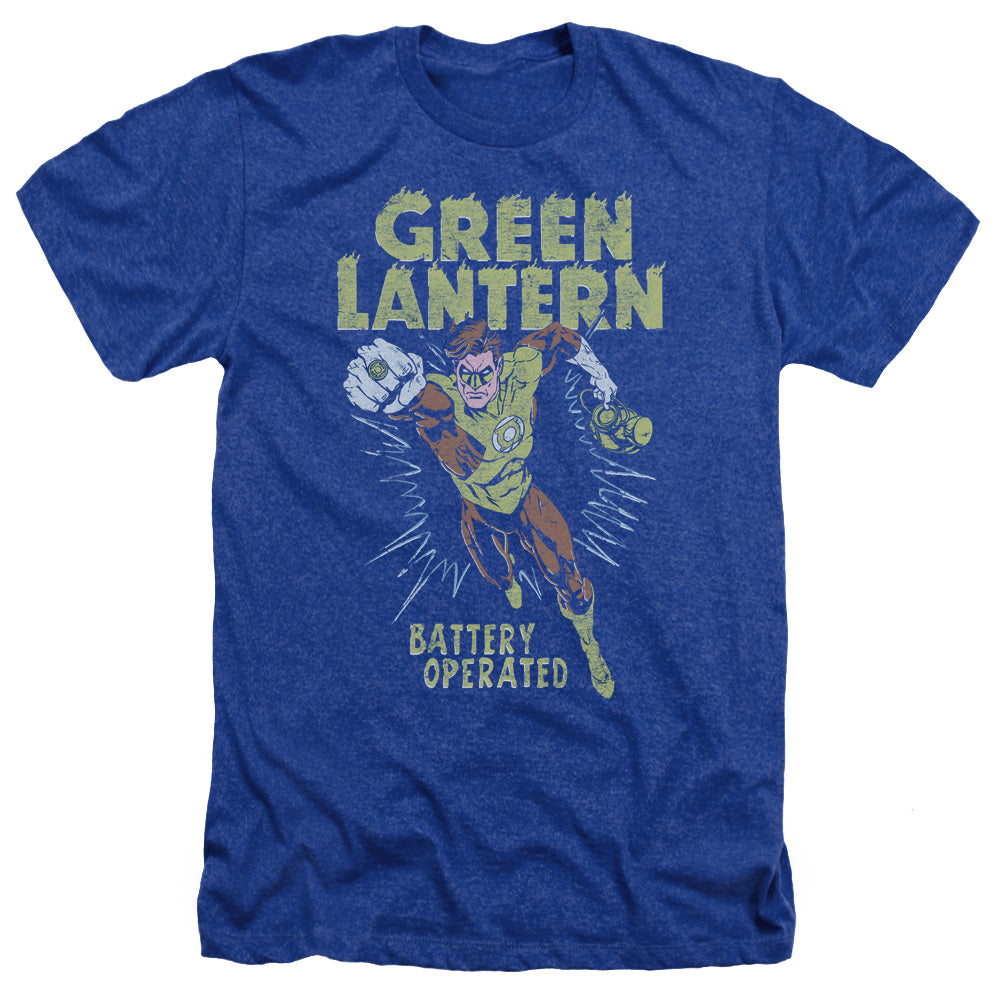 Green Lantern - Fully Charged - Adult Heather - Royal Blue