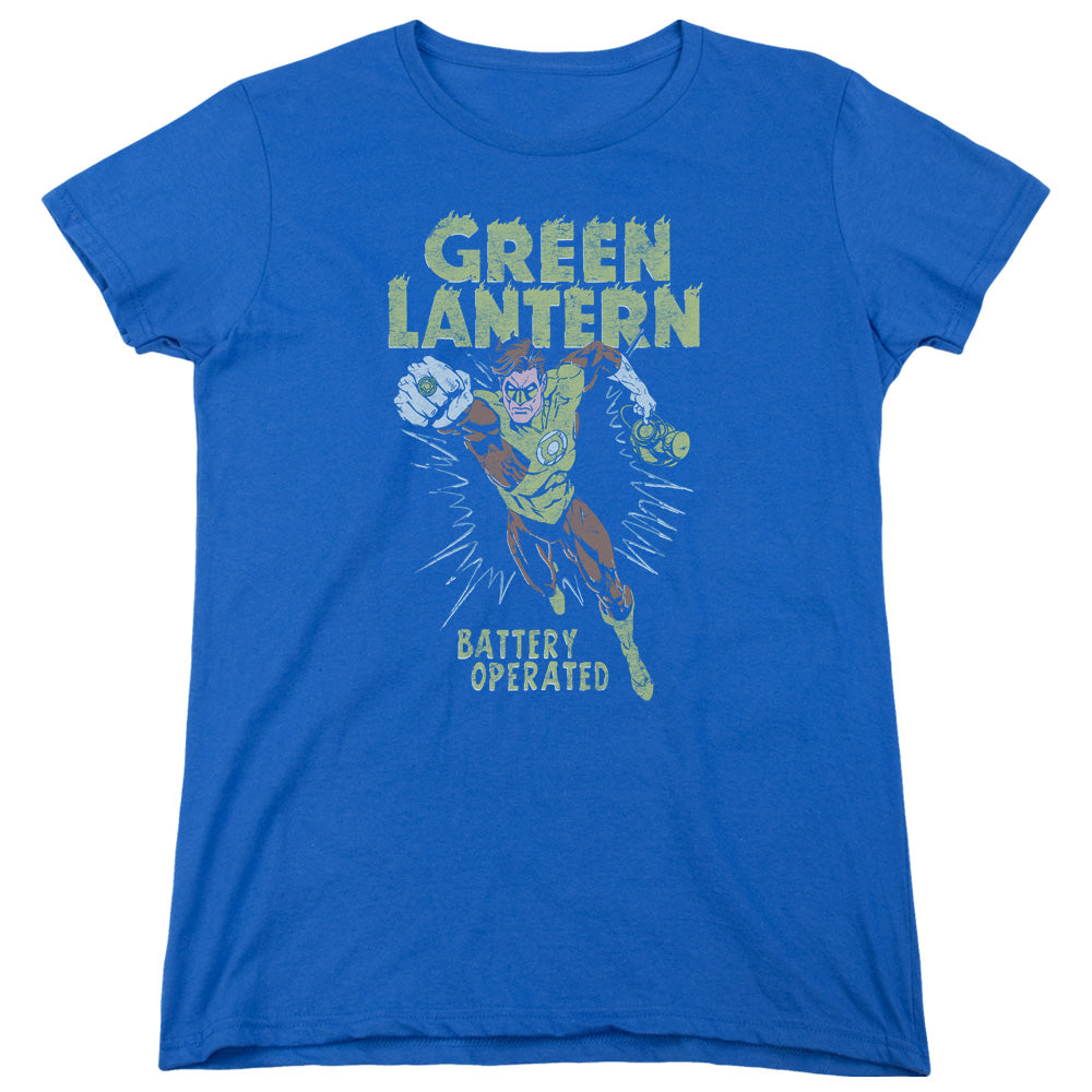 Green Lantern - Fully Charged - Short Sleeve Womens Tee - Royal Blue T-shirt