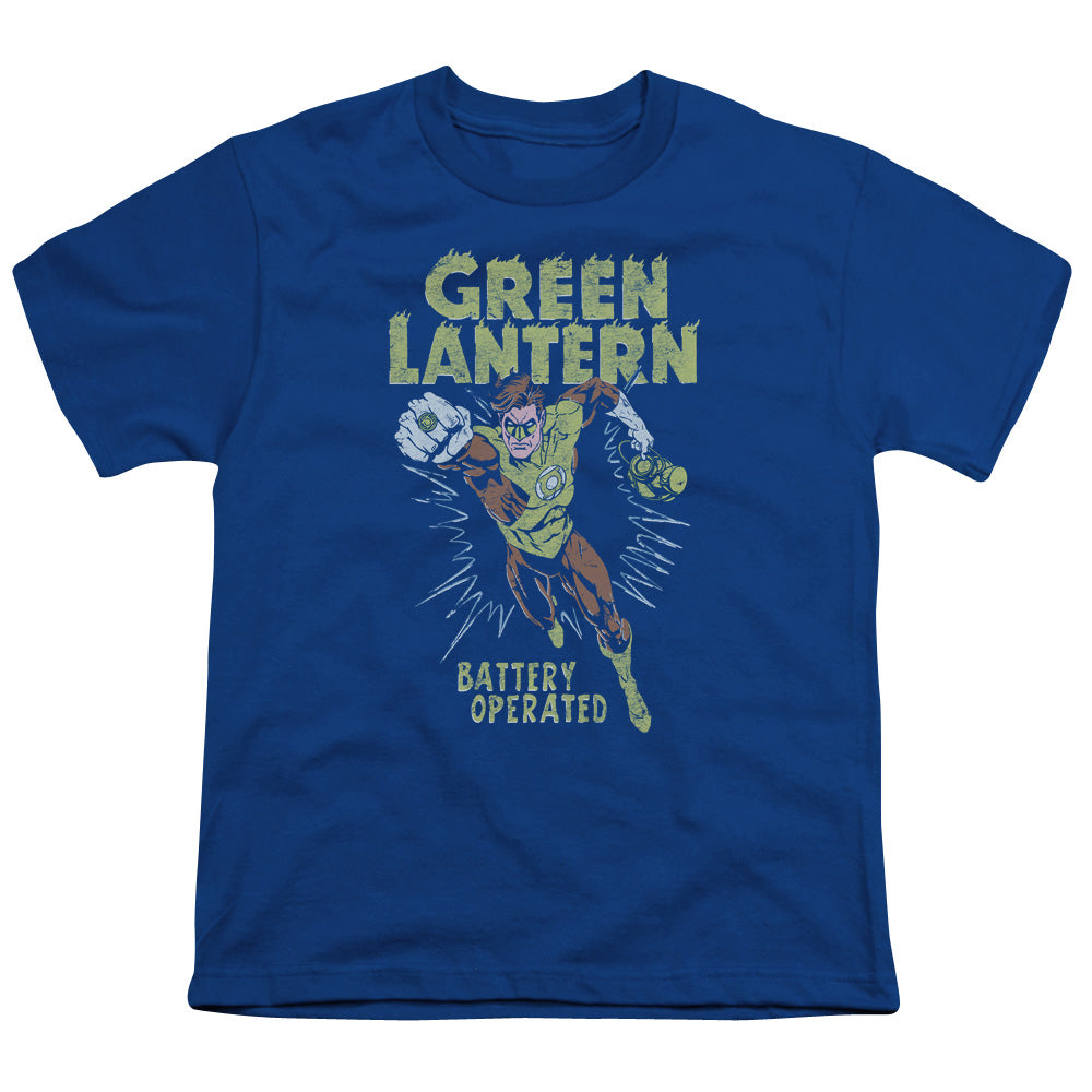 Green Lantern - Fully Charged - Short Sleeve Youth 18/1 - Royal Blue T-shirt