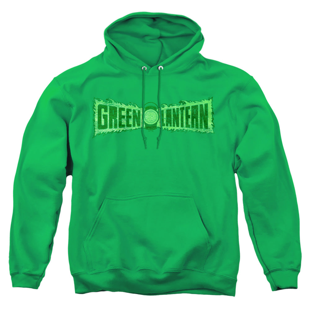 Green Lantern - Flame Logo - Adult Pull-over Hoodie - Kelly Green