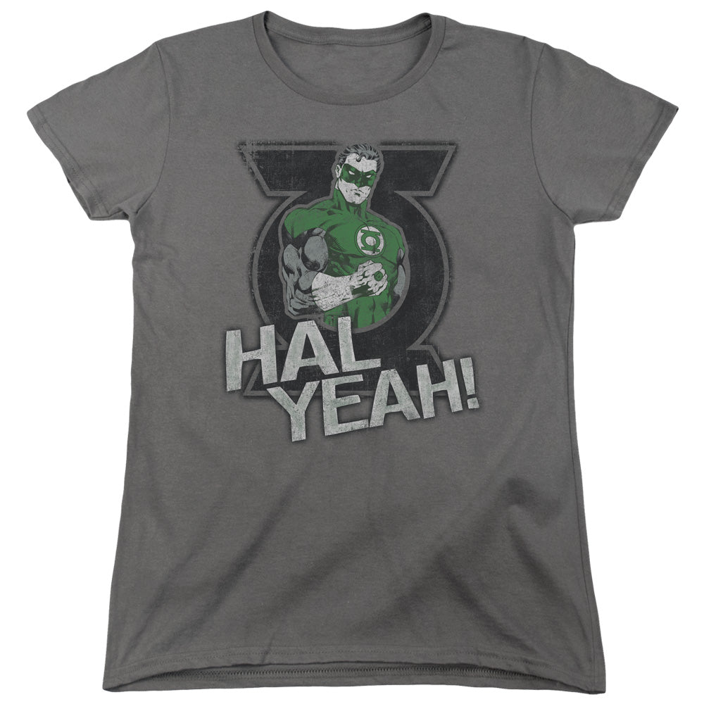Green Lantern - Hal Yeah - Short Sleeve Womens Tee - Charcoal T-shirt