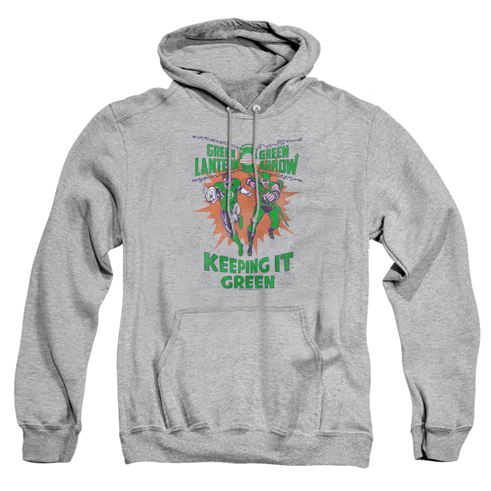 Green Lantern - Keeping It Green - Adult Pull-over Hoodie - Athletic Heather