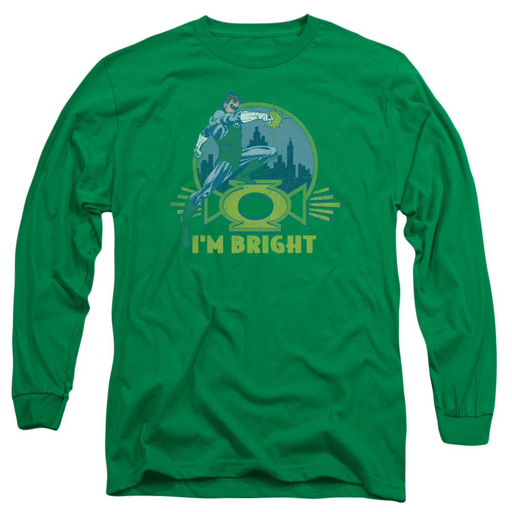Green Lantern - Im Bright - Long Sleeve Adult 18/1 - Kelly Green T-shirt