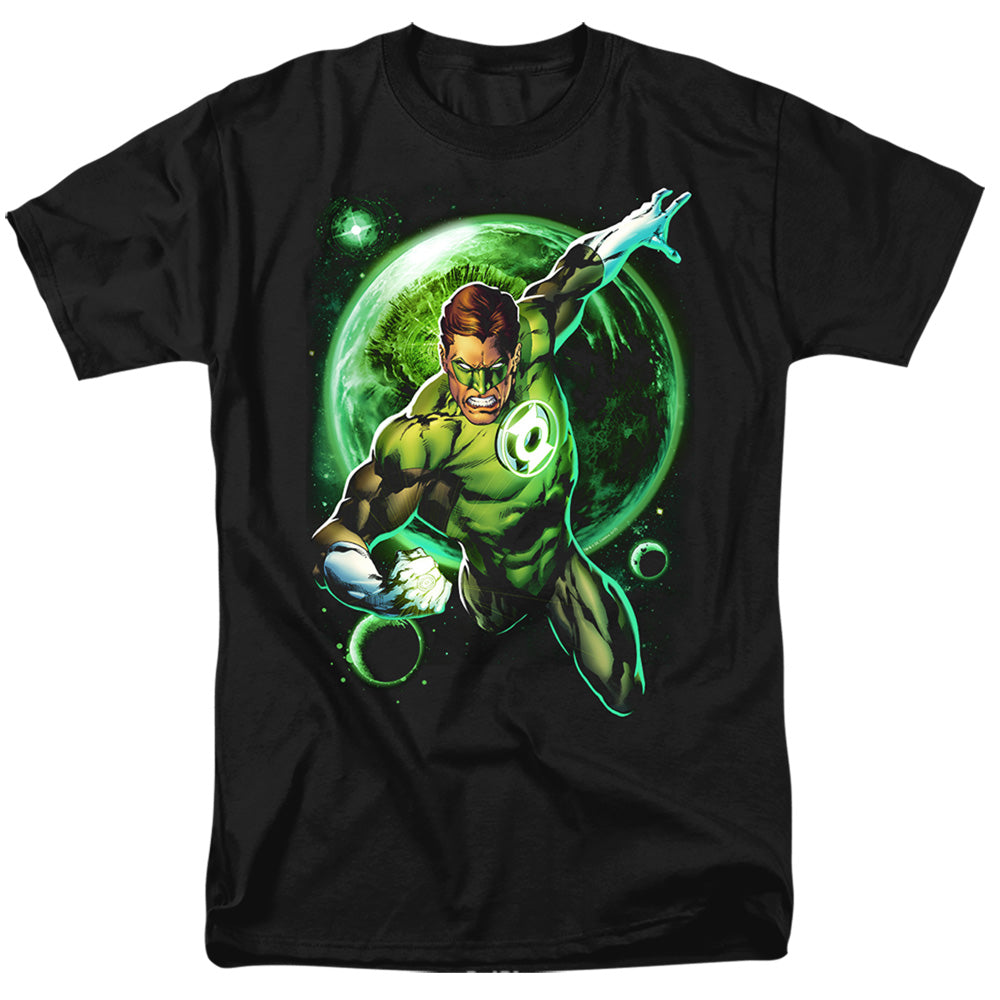 Green Lantern - Galaxy Glow - Short Sleeve Adult 18/1 - Black T-shirt