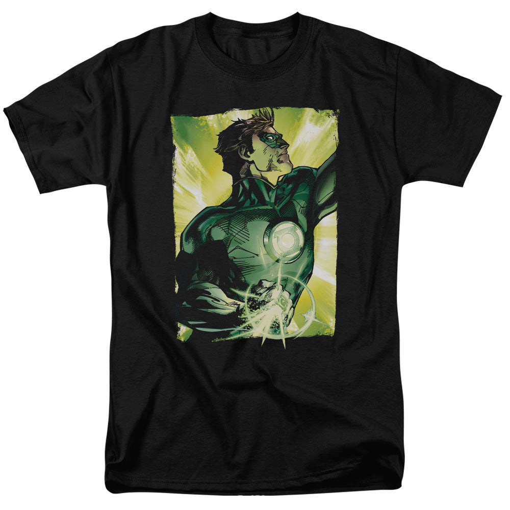 Green Lantern - Up Up - Short Sleeve Adult 18/1 - Black T-shirt