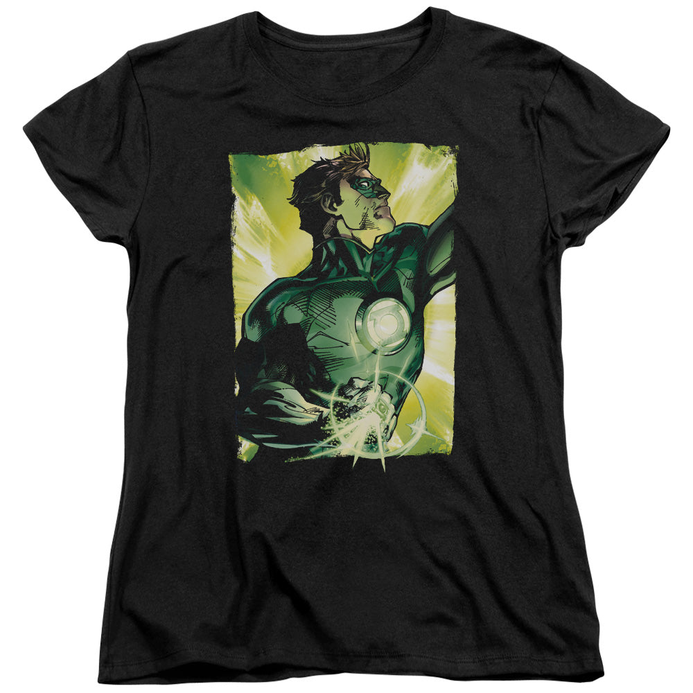 Green Lantern - Up Up - Short Sleeve Womens Tee - Black T-shirt